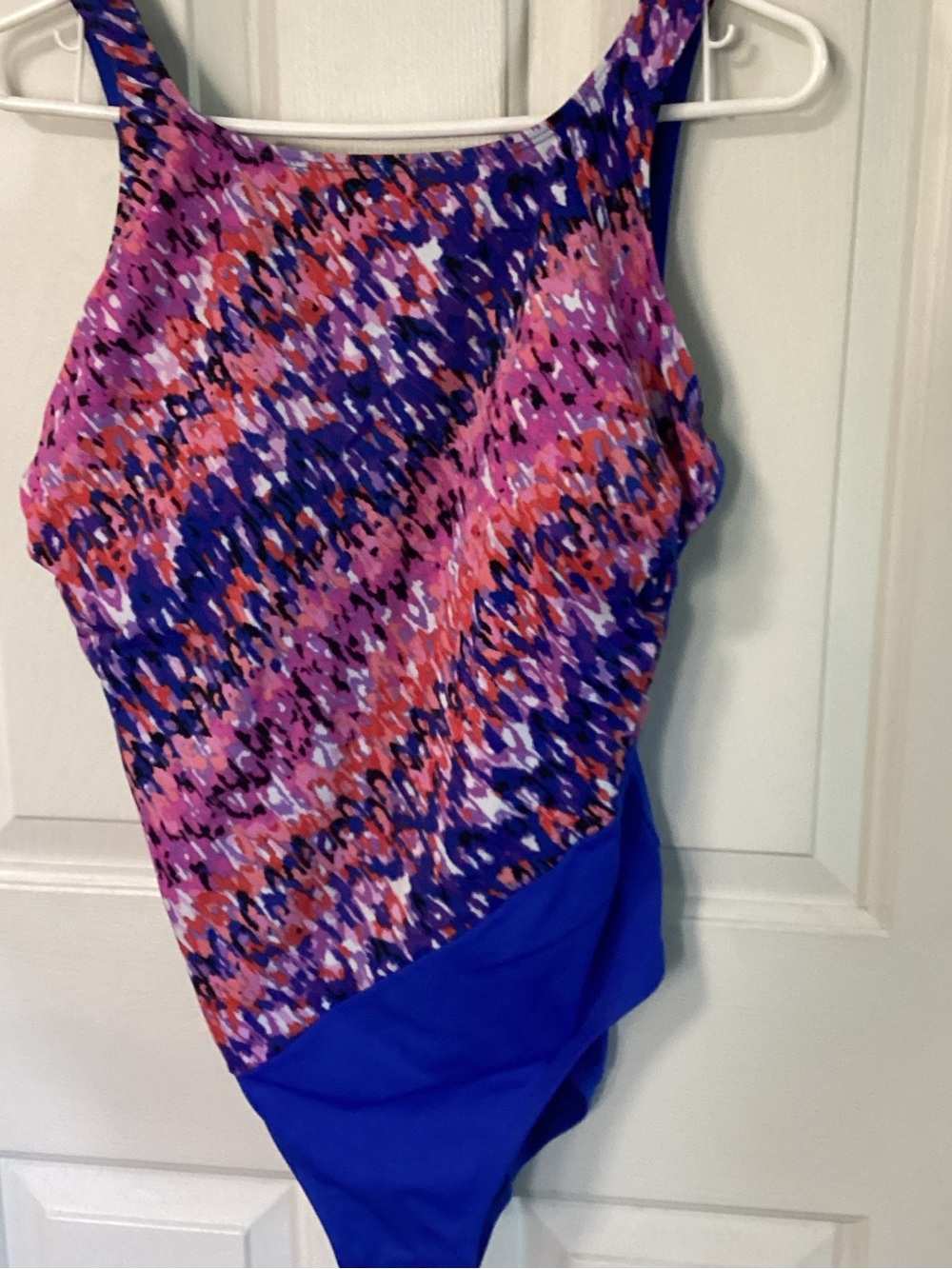 Women’s One-Piece Swimsuit in Pink & Blue